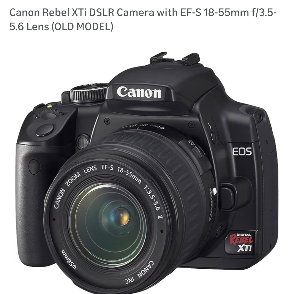Canon Rebel XTi DSLR Camera - Black